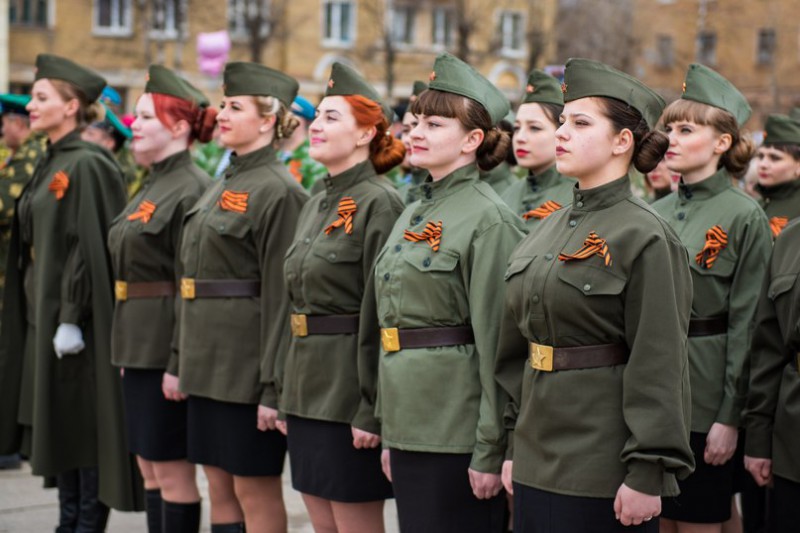 Интересной частью Дня Победы в Ухте стало шествие "Женского батальона"