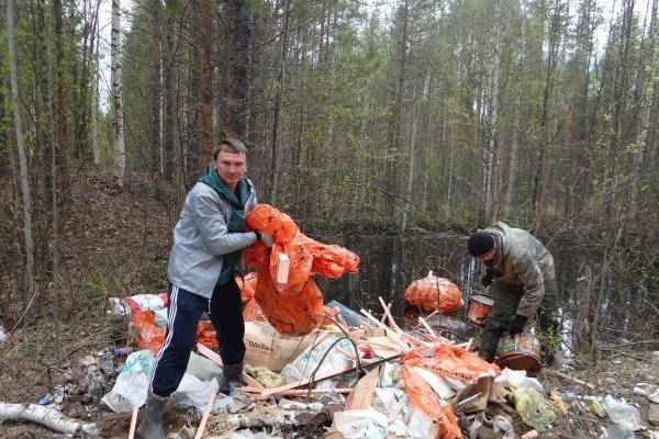 В Корткеросском районе активисты ОНФ в Коми высадили 100 саженцев сосны и убрали две свалки