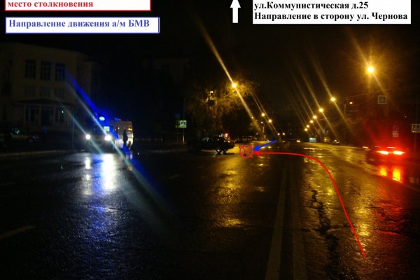 У Театральной площади в Сыктывкаре ночью столкнулись два автомобиля