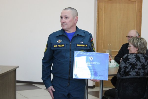 Огнеборец из Визинги Валерий Микушев получил благодарность Валентины Матвиенко 
