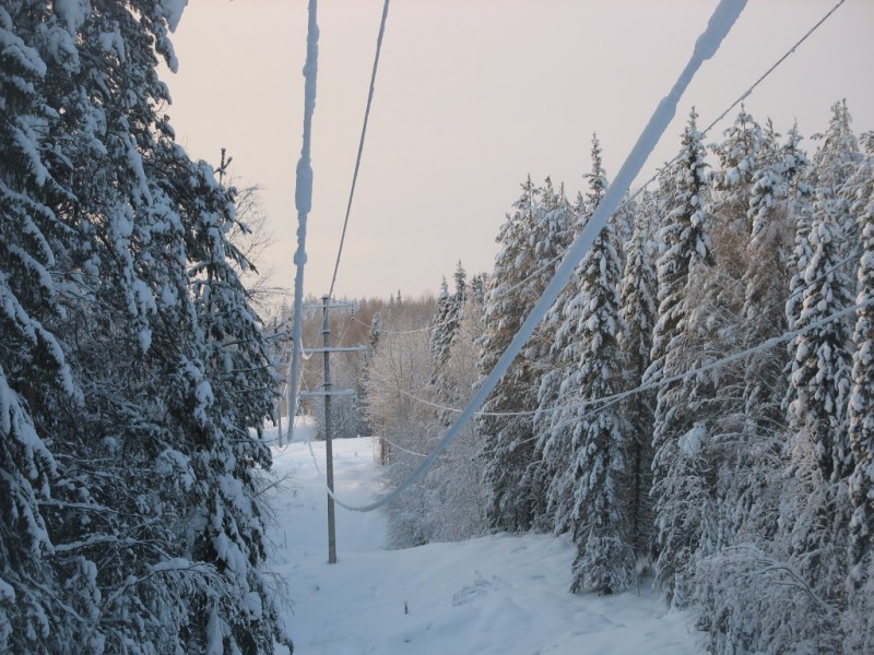 Специалисты филиала Комиэнерго принимают превентивные меры по устранению снегоналипания на линиях электропередачи
