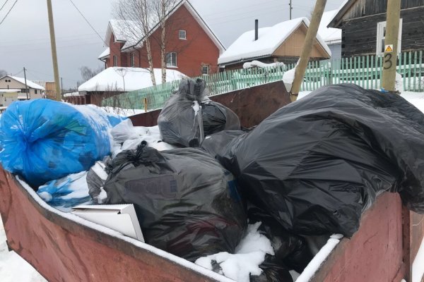 В Сыктывдинском районе часть контейнеров для мусора переполнена 