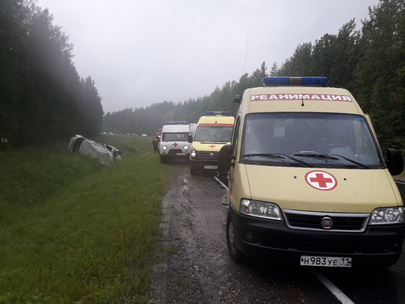 ДТП с большим количеством пострадавших произошло на дороге Сыктывкар-Ухта