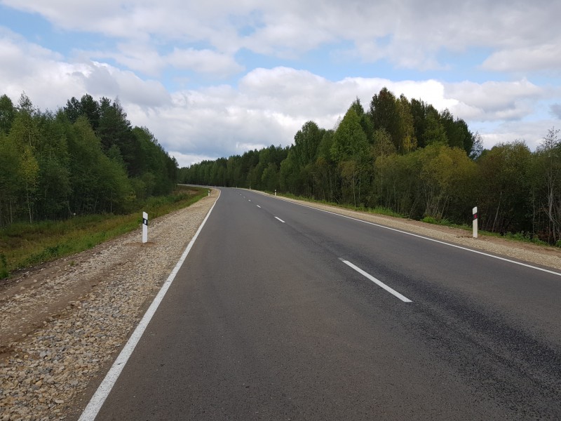 Отремонтировано ещё 10 км дороги на участке Корткерос - Мордино - Лопыдино - граница Пермского края