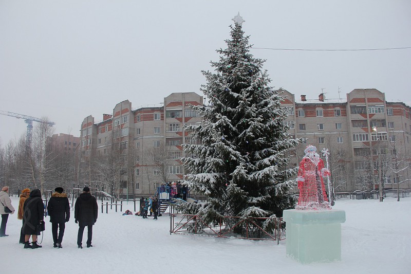 В Сыктывкаре официально приняты и открыты ледовые городки и елки