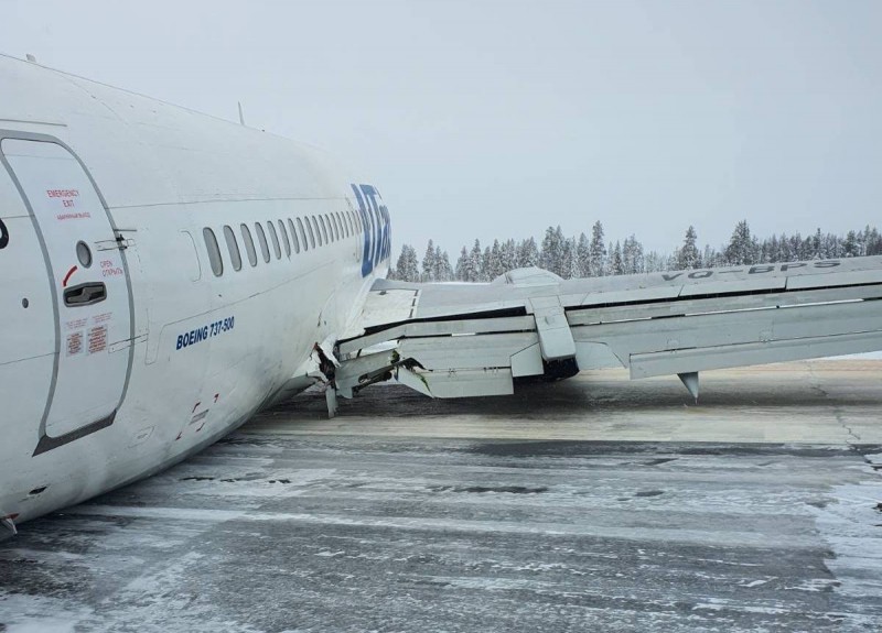 Жесткая посадка самолета в Усинске произошла из-за резкой смены ветра - UTair