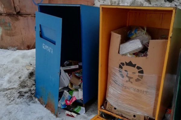 В Сыктывкаре баки с раздельным сбором мусора не выдерживают объема отходов
