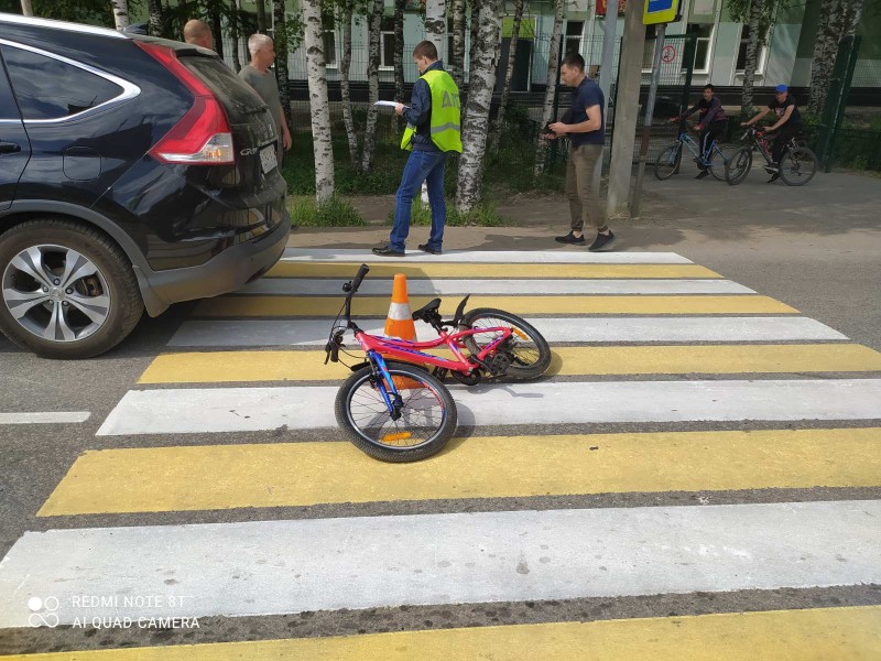 В Сосногорске десятилетняя велосипедистка попала под колеса Honda CR-V