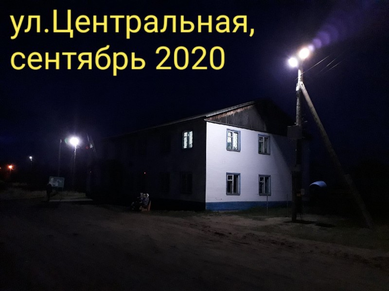 В селе Троицко-Печорского района заменили уличное освещение