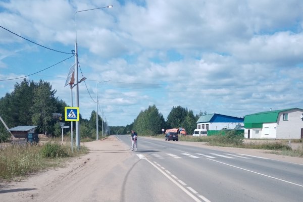 На автодороге в Усть-Куломском районе устроено почти четыре километра освещения