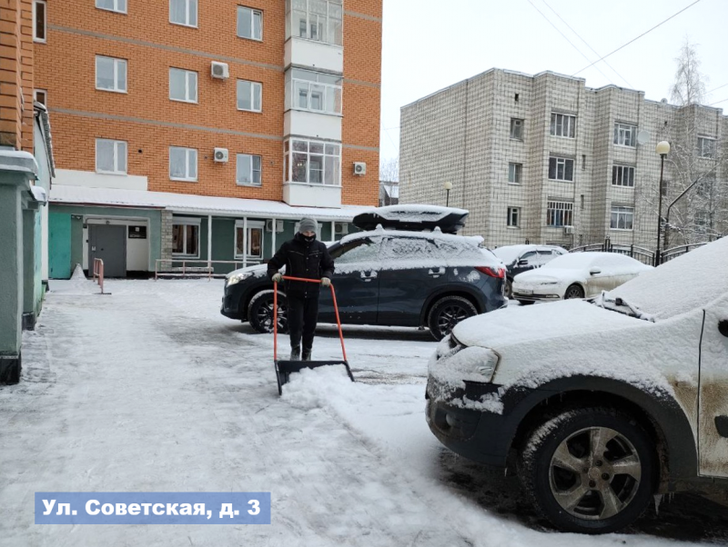 Стройжилтехнадзор проверяет качество уборки снега во дворах Сыктывкара