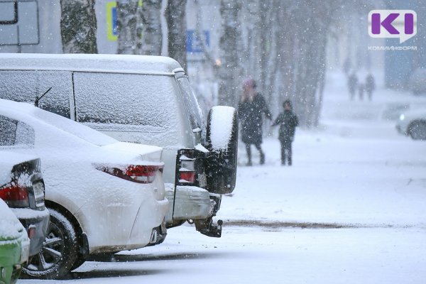 Жителей северных и центральных районов Коми предупреждают о сильном мокром снеге