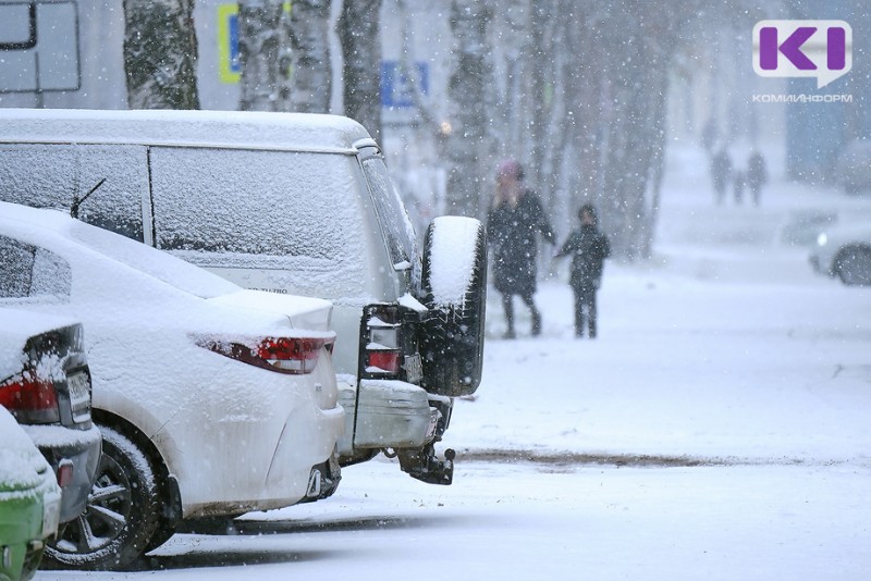 Жителей северных и центральных районов Коми предупреждают о сильном мокром снеге