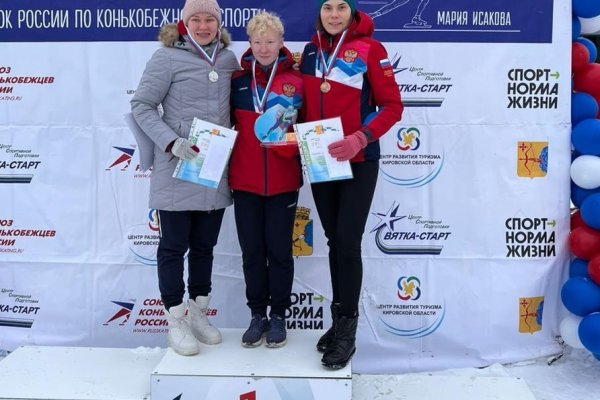 Кристина Грумандь стала призёром на кубке России по конькобежному спорту