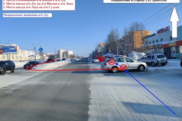 В Усинске водитель Skoda спровоцировал массовую аварию