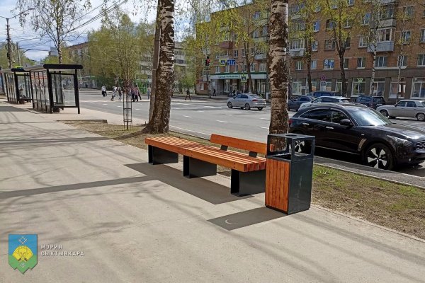 Доблагоустроили: в Сыктывкаре установили новые скамейки и урны