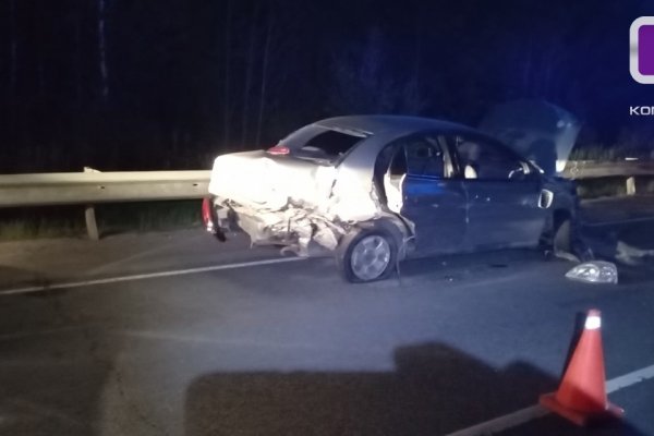В Прилузском районе нетрезвый водитель дважды врезался в металлическое ограждение на дороге