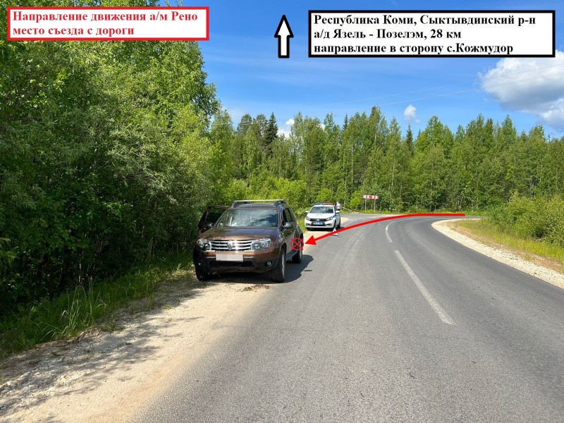 В Сыктывдинском районе водитель Renault получил травмы в результате ДТП