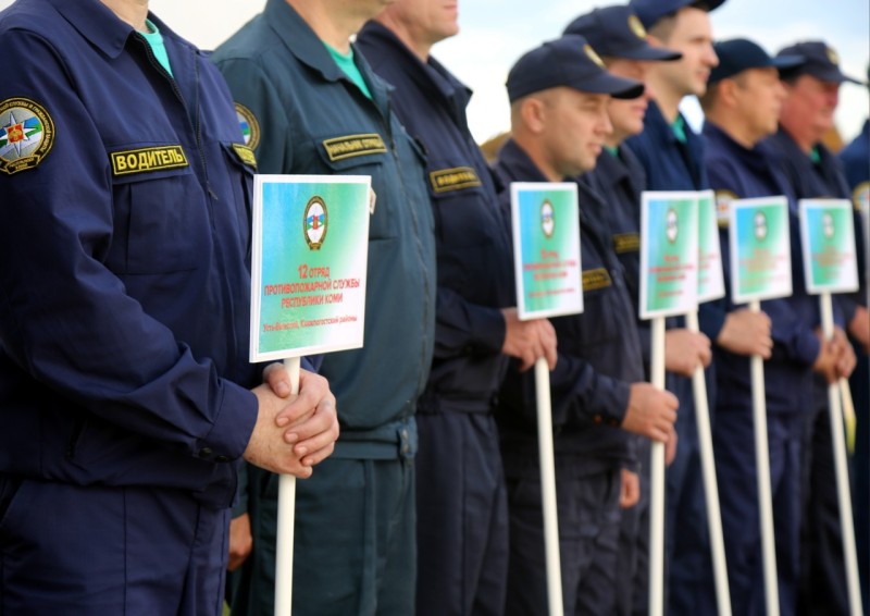 В Усть-Вымском районе стартовал смотр-конкурс по пожарно-спасательному мастерству 