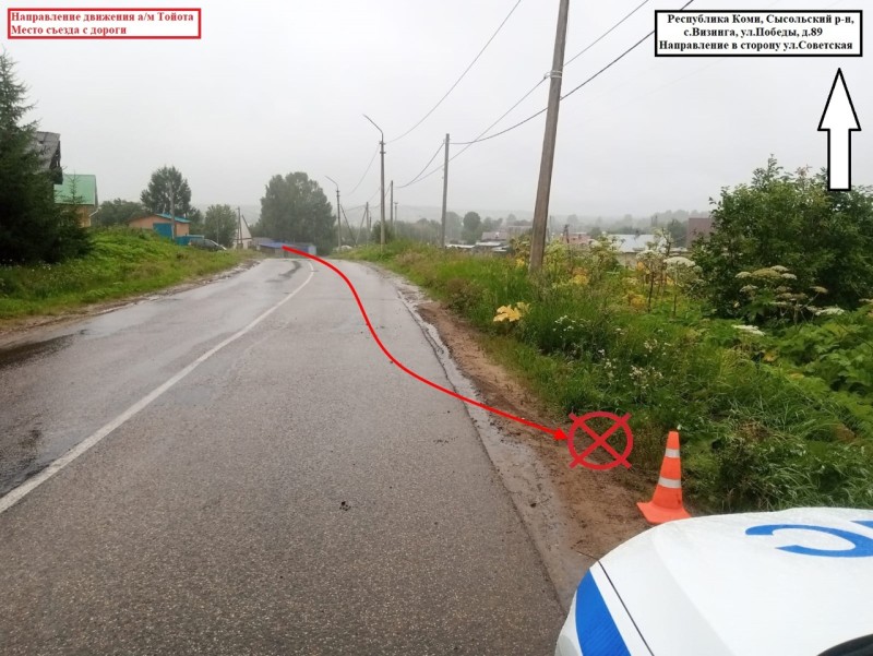 В Сысольском районе из-за нетрезвого водителя пострадал 13-летний пассажир