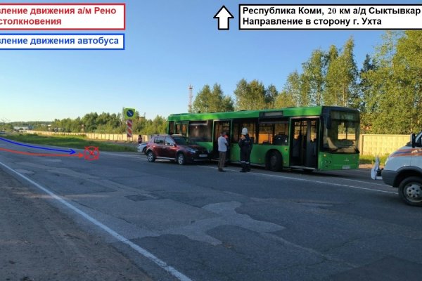 В Сыктывкаре водитель маршрутного автобуса догнал Renault Sandero