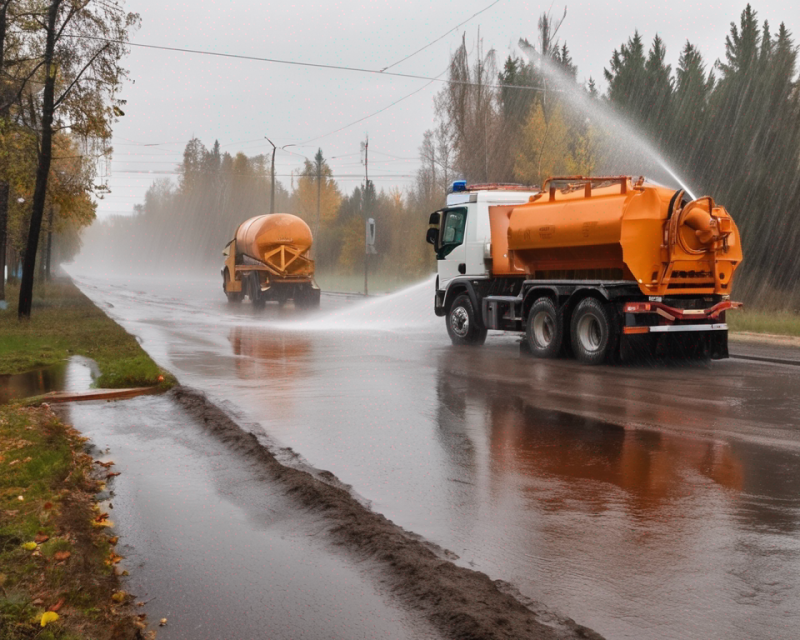 Коммунальщики Сыктывкара рассказали, почему моют дороги в дождь 