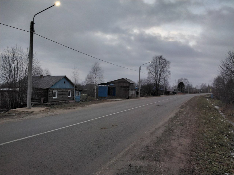 Завершены работы по освещению участка дороги в Сыктывдинском районе