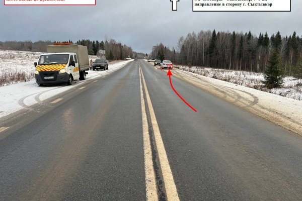 В Сыктывдинском районе водитель Lada Kalina снес дорожный знак