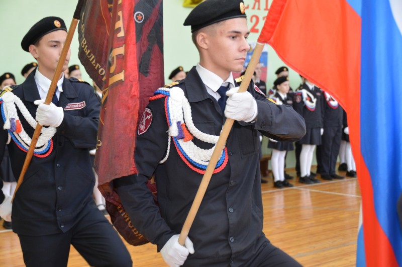В Выльгортской школе №2 пятиклассников приняли в кадеты 