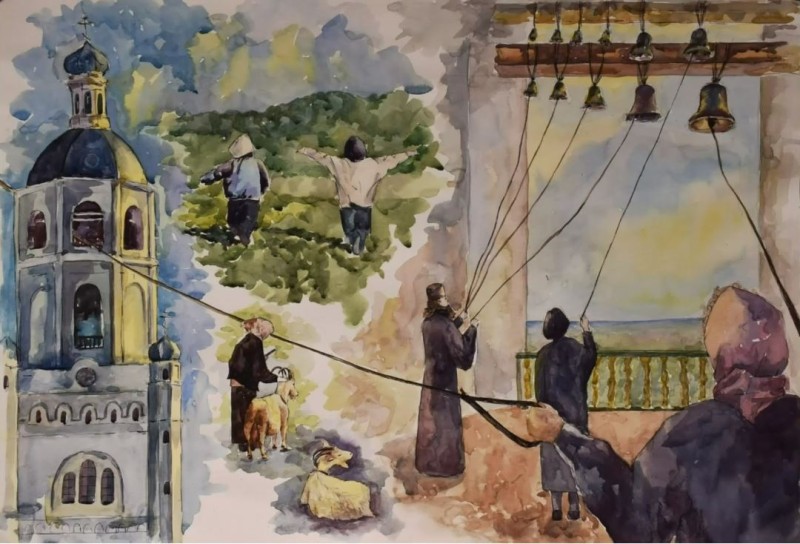 Юные художники Коми показали, каким они видят Ульяновский монастырь