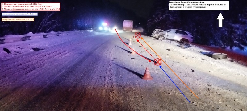 Пострадавший в ДТП на трассе Ухта - Сосногорск водитель Lada Xray находится в коме