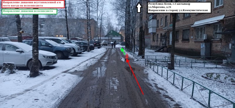 В Сыктывкаре водитель авто покинул место ДТП с участием велосипедиста
