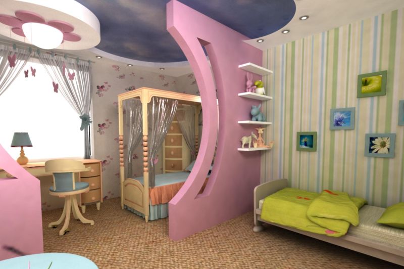 Дизайн обои для детской комнаты для