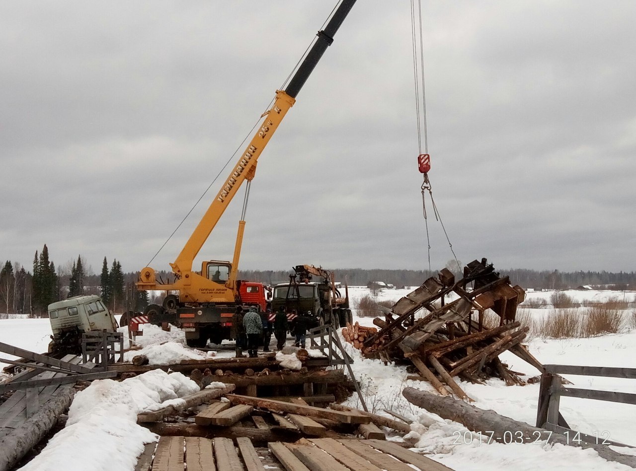 В Коми выясняют затраты на восстановление моста в Прилузье