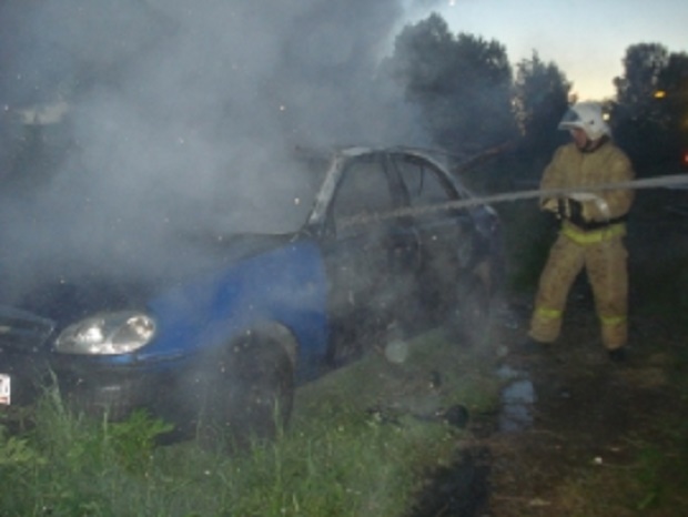 В Княжпогостском районе сгорел автомобиль