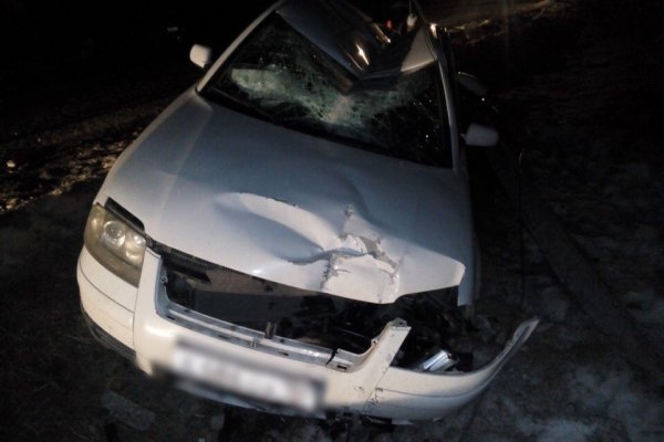 В Сыктывдинском районе начинающий водитель врезался в фонарный столб