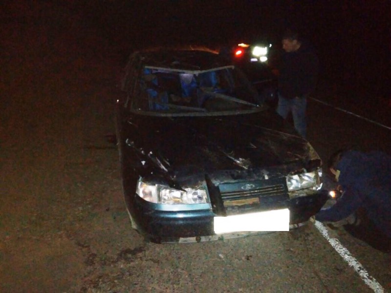 Неопытная женщина-водитель опрокинулась на дороге Корткерос-Веселовка 