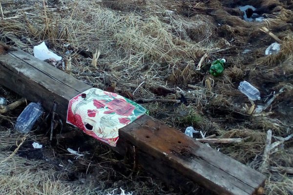 Берег Сысолы в местечке Кочпон-Чит под Сыктывкаром с каждым годом все больше утопает в мусоре 
