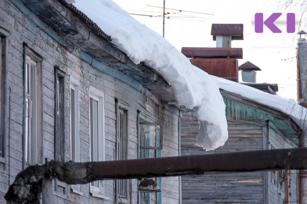 Мэрия Сыктывкара составила ещё девять актов по фактам несвоевременной очистки кровель от снега

