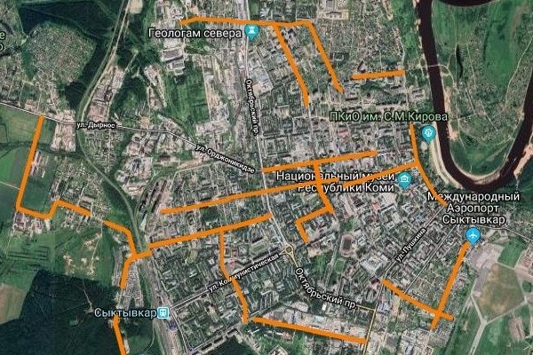 В Сыктывкаре создана онлайн-карта ремонта автодорог 