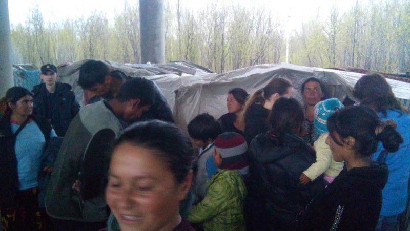 Узбекские цыгане разбили табор под мостом у ухтинского поселка Озерный 


