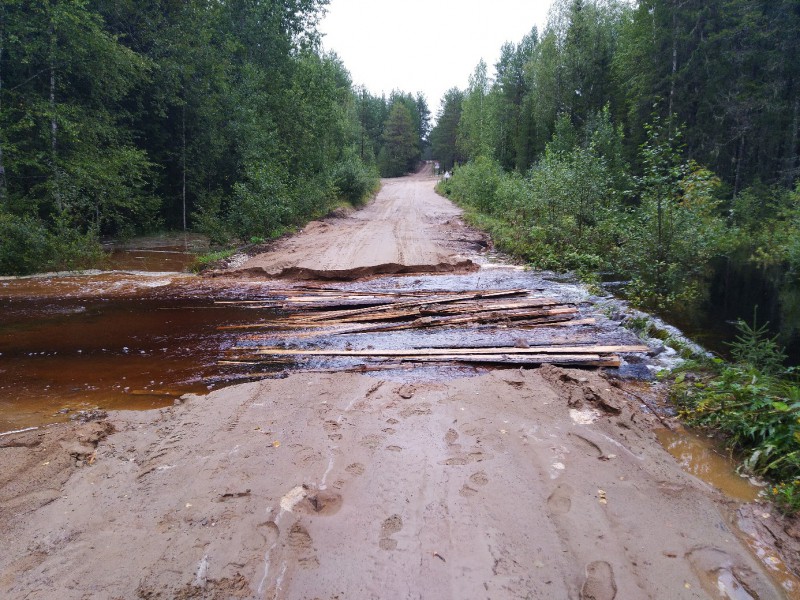 Разрушенный участок дороги Керчомъя - Дзёль в Усть-Куломском районе восстановлен - Минстрой Коми