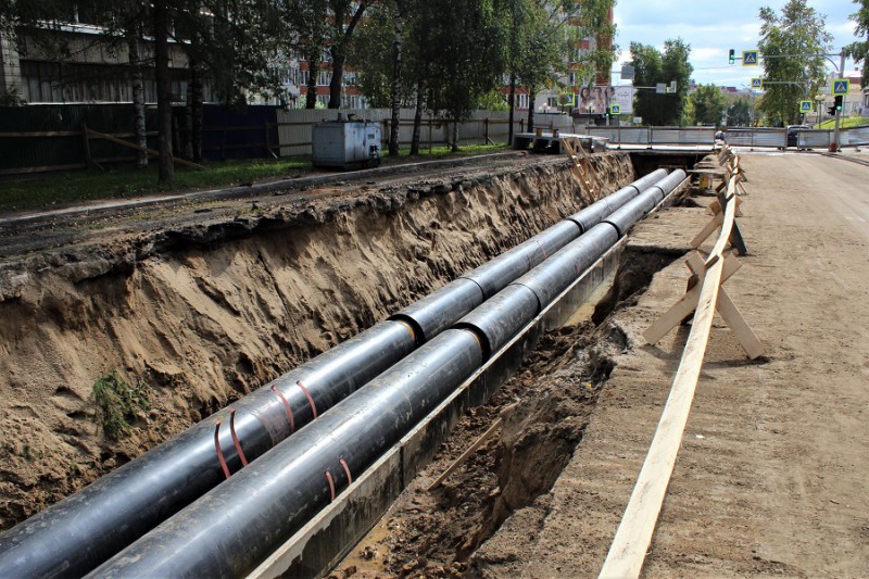 Коми филиал "Т Плюс" завершил ключевой этап реконструкции магистрального трубопровода в Сыктывкаре