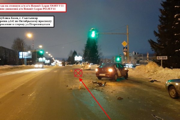 В Сыктывкаре после столкновения двух Renault два пассажира получили травмы