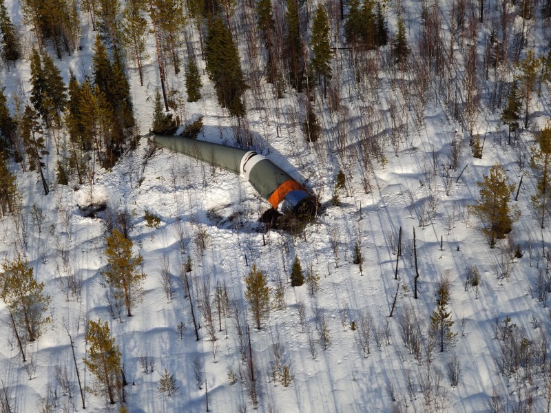В Коми обнаружены четыре из шести упавших фрагментов ракеты "Союз-2"