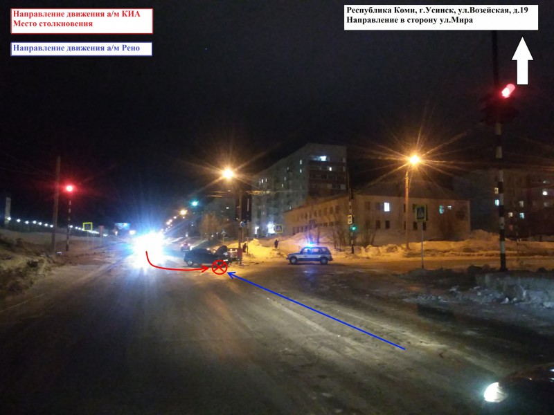 В Усинске в аварии получил травмы непристегнутый ремнем безопасности водитель