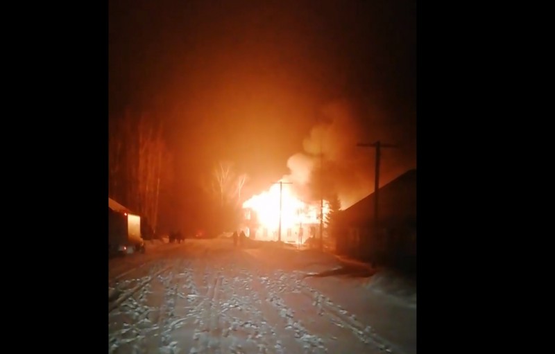 В селе Лойма Прилузского района сгорело здание администрации