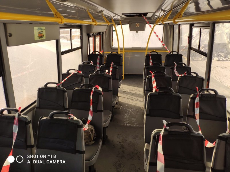 В Воркуте количество посадочных мест в автобусах и маршрутных такси сократят в два раза