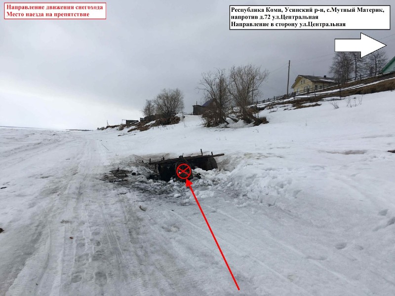 В Усинском районе в аварии со снегоходом получили ожоги два человека