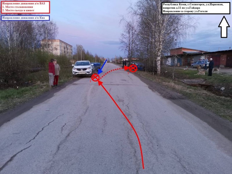 В Сосногорске 80-летняя женщина-водитель спровоцировала ДТП, в котором сама же и пострадала